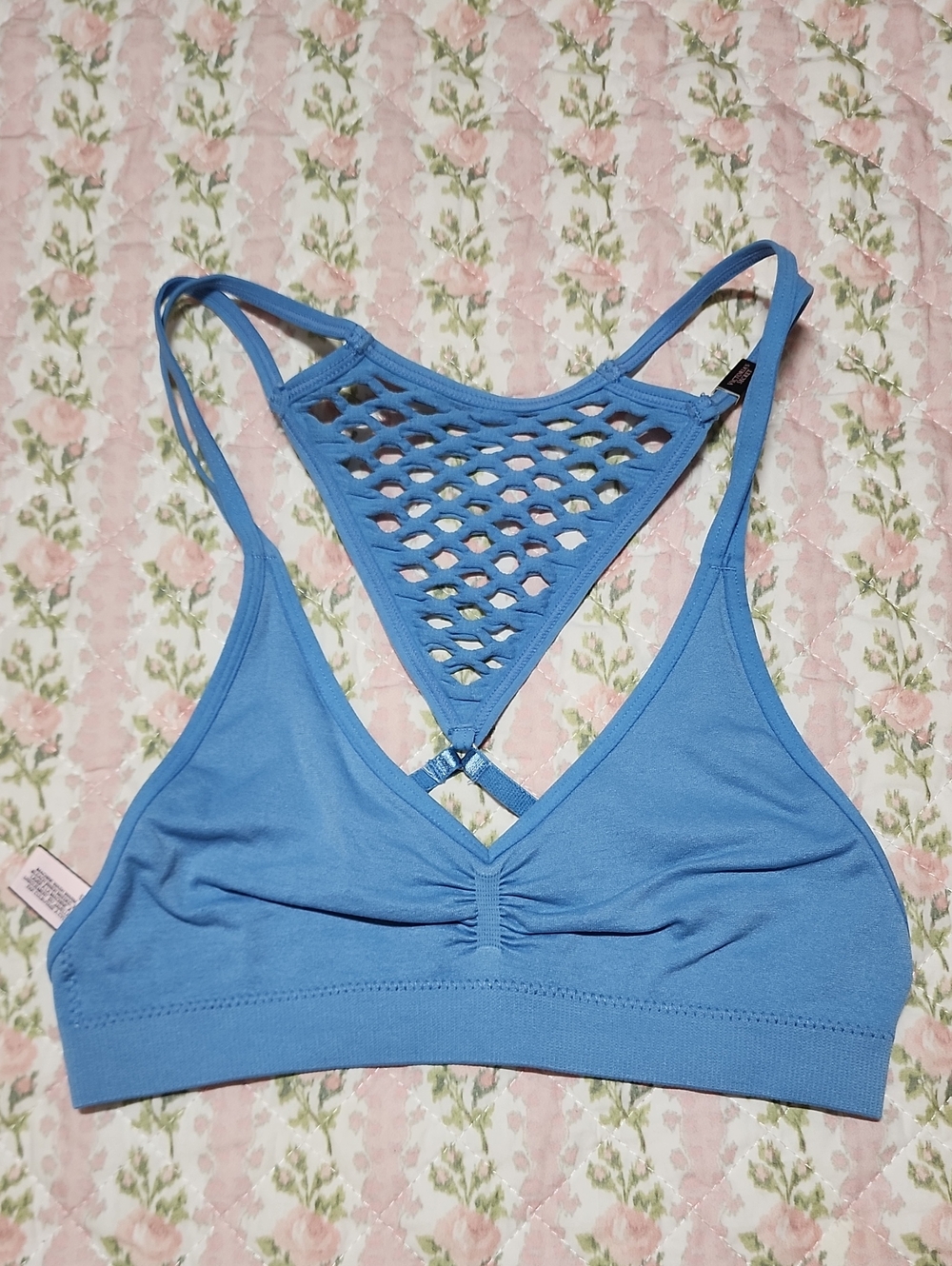 NWT Victoria's Secret Sexy Light Blue Lattice-Back Bralette XS